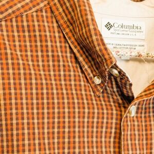 Columbia Men's Long-Sleeve Plaid Button-Down Shirt Sz XXL Preppy Classic